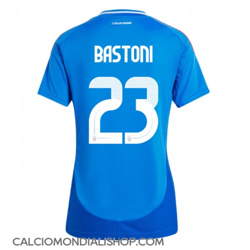 Maglie da calcio Italia Alessandro Bastoni #23 Prima Maglia Femminile Europei 2024 Manica Corta